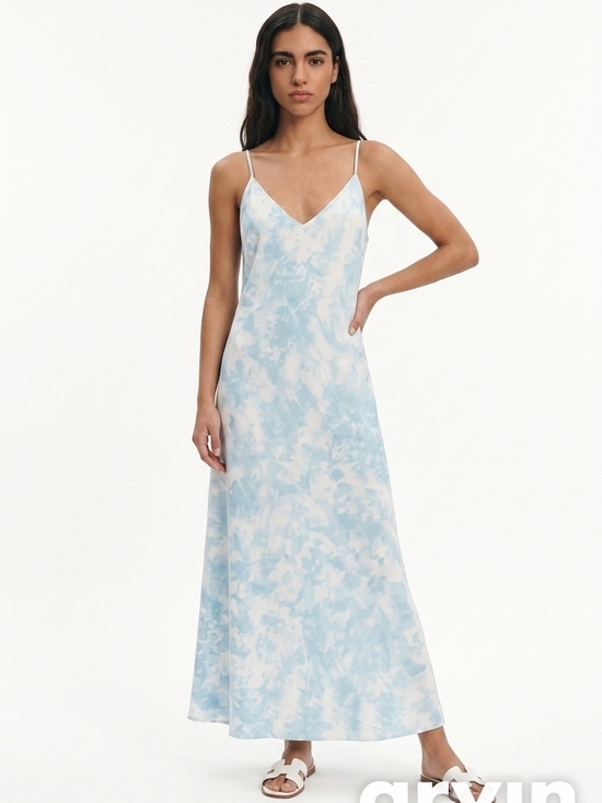 All Saints Dresses & Skirts - AllSaints Light Blue Tie-Dye Slip Maxi Dress